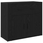 vidaXL Highboard Chêne Noir Bois d'ingénierie