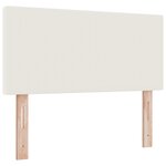 vidaXL Lit avec Sommier avec Matelas & LED Crème 120x200 cm Tissu en Velours Côtelé