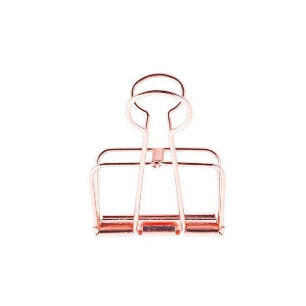 6 Pinces double-clip cuivré 19 mm