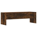 vidaXL Meuble TV chêne fumé 120x40x40 cm bois d'ingénierie