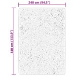 vidaXL Tapis HUARTE à poils courts doux et lavable bleu 240x340 cm