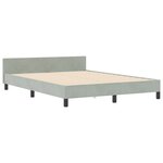 Lit vidaXL Gris clair 140x200 cm Velours