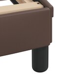 vidaXL Lit avec matelas marron 140x190 cm similicuir