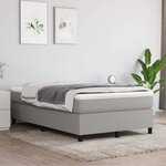 vidaXL Cadre de lit sans matelas gris clair 120x200 cm tissu