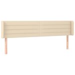 vidaXL Tête de lit avec oreilles Crème 163x16x78/88 cm Tissu