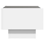 vidaXL Table d'appoint avec LED blanc 40x40x30 cm bois d'ingénierie