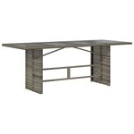 vidaXL Ensemble à manger de jardin et coussins 7 Pièces gris rotin