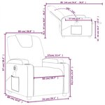 vidaXL Fauteuil de massage inclinable électrique Noir Tissu