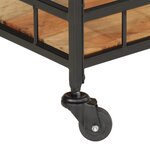 vidaXL Chariot de bar 60x40x80 cm bois massif d'acacia et fer