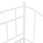 vidaXL Cadre de canapé-lit sans matelas blanc métal 90x200 cm