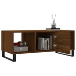 vidaXL Table basse chêne marron 102x50x40 cm bois d'ingénierie