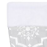 vidaXL Jupe de sapin de Noël de luxe avec chaussette Blanc 90 cm Tissu