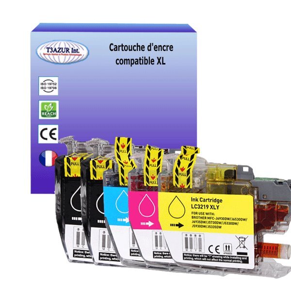 5 Cartouches compatibles avec Brother LC3219XL pour Brother MFCJ5330DW MFCJ5335DW MFCJ5335DWF MFCJ5730DW MFCJ5830DW MFCJ5930DW – T3AZUR