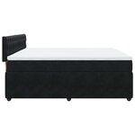 vidaXL Sommier à lattes de lit avec matelas Noir 180x200 cm Velours