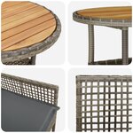 vidaXL Ensemble de salle à manger de jardin 3 pièces en poly rotin gris