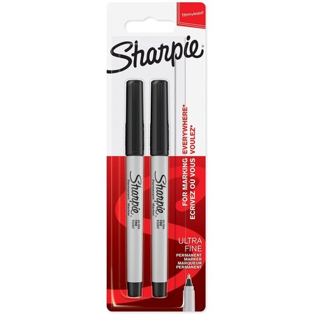 Lot de 2 Marqueurs Permanents Pointe Ultrafine Noir SHARPIE