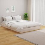 vidaXL Cadre de lit sans matelas blanc bois massif 140x190 cm