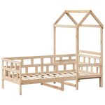 vidaXL Lit de jour avec toit 90x200 cm bois de pin massif