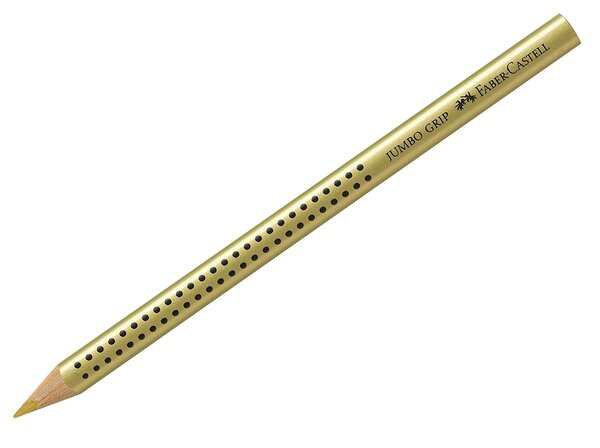 Crayon de Couleur JUMBO GRIP Mine 3,8 mm Triangulaire Or FABER-CASTELL