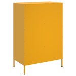 vidaXL Buffet haut jaune moutarde 68x39x101 5 cm acier laminé à froid