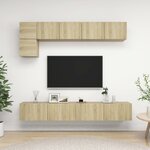 vidaXL Ensemble de meuble TV 5 Pièces Chêne sonoma Bois d'ingénierie