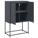 vidaXL Meuble TV noir 68x39x60 5 cm acier