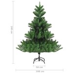 vidaXL Sapin de Noël artificiel Nordmann avec LED et boules Vert 240cm