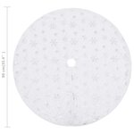 vidaXL Jupe de sapin de Noël de luxe Blanc 90 cm Fausse fourrure