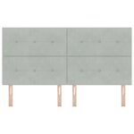 Tête de lit Button Tufted Gris Clair 180 cm Velours