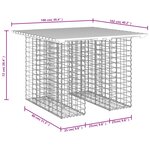 vidaXL Banc jardin design gabion 100x102x72 cm bois massif de douglas