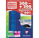 Lot de 250 Feuillets mobiles (500 Pages) Perforés A4 Quadrillé 5x5 petits carr... CLAIREFONTAINE