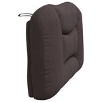 vidaXL Coussin de tête de lit marron foncé 100 cm tissu