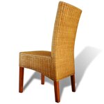 vidaXL Chaises à manger lot de 6 marron rotin naturel