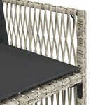 vidaXL Ensemble à manger de jardin et coussins 13 Pièces gris clair rotin