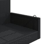 vidaXL Balancelle noir 119x56x48 cm résine tressée