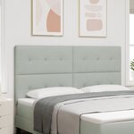 vidaXL Lumière de Tête de Lit LED Grise 90 cm en Velours