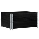 vidaXL Jardinière noir 80x60 cm bois massif de pin
