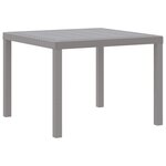 vidaXL Ensemble de salle à manger de jardin 5 pièces avec coussins gris clair en poly rotin