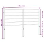 vidaXL Tête de lit métal noir 135 cm