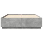 vidaXL Cadre de lit sans matelas gris béton 150x200 cm