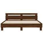 vidaXL Cadre de lit sans matelas chêne marron 180x200 cm