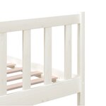 vidaXL Cadre de lit sans matelas blanc bois de pin massif