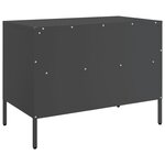 vidaXL Meuble TV noir 68x39x50 5 cm acier laminé à froid