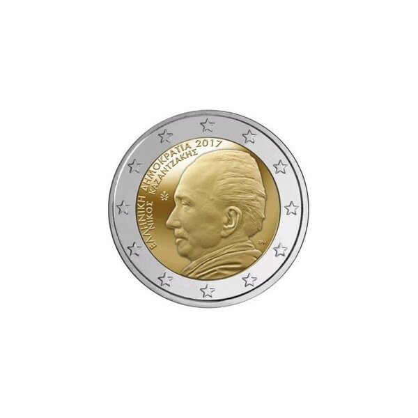 Monnaie 2 euros commémorative grèce 2017 - nikos kazantzakis