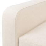 vidaXL Canapé à 3 places Tissu Blanc crème