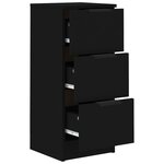 vidaXL Buffet noir 30x30x70 cm bois d'ingénierie