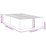 vidaXL Cadre de lit Gris clair 120x200 cm Tissu