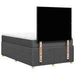 vidaXL Sommier à lattes de lit avec matelas Gris foncé 120x200cm Tissu
