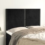 vidaXL Têtes de lit 4 Pièces Noir 72x5x78/88 cm Velours