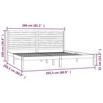 vidaXL Cadre de lit Blanc Bois massif 200x200 cm
